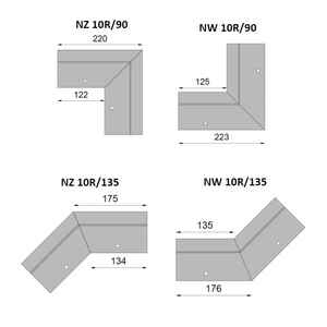 Renoplast ®   Perfil de aluminio para aleros K10R, acabados para terrazas y balcones, suelos de resina, sistemas de drenaje - Product Image 5