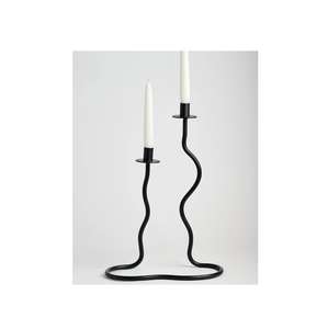 เชิงเทียนโลหะบรอนซ์ทำด้วยมือที่มีเส้นโค้งหรูหรารายละเอียดอายุและศิลปะสำหรับการตกแต่งบ้านหรืองานที่หรูหรา - Product Image 2