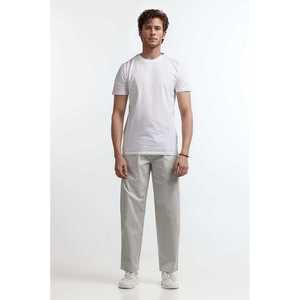 กางเกงขายาวผู้ชายผ้าฝ้ายอ๊อกซ์ฟอร์ดสีฟ้าอ่อน 100% ไซส์ 6XL ทรงตรง ลายคาร์โก้ ตกแต่งกระดุม สามารถปรับแต่งโลโก้ได้ มีสีให้เลือก - Product Image 5