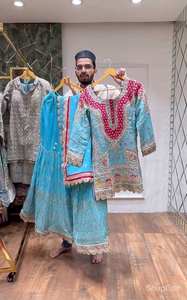 นักออกแบบล่าสุดชาวปากีสถานออกแบบชุด Salwar Kameez และชุดสูทกับผู้ส่งออกอินเดีย Dupatta หนัก - Product Image 4