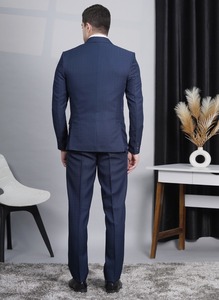 Conjunto de Traje de Hombre de 5 Piezas Azul Oliva Elegante de la Mejor Calidad, Atuendo Formal Completo para Eventos Especiales y Funciones Nocturnas - Product Image 2