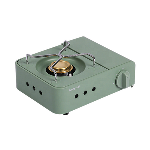 Mini estufa de <span class=keywords><strong>gas</strong></span> <span class=keywords><strong>butano</strong></span> portátil Sunnyfeel de color verde para acampar y cocinar al aire libre, potencia de fuego de 2,1 kW, ligera y duradera - Product Image 1