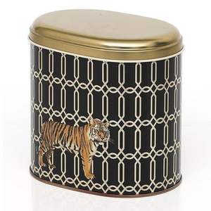 Boîte métallique Safari Tiger 1.4L 140X120X130mm ovale pour le stockage et le conteneur d'aliments - Product Image 2