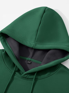 Sweat-shirt à capuche décontracté de couleur unie pour hommes, sweat-shirt à capuche uni confortable et surdimensionné, meilleures ventes, grande taille pour la saison d'automne - Product Image 6