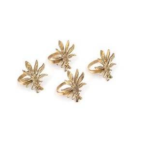New Design Gold Embossed Leaves Design Napkin <b>Ring</b> Gold Metal Hotel Napkin <b>Ring</b> Table Decoration Round Pattern Napkin <b>Ring</b> - Product Image 1