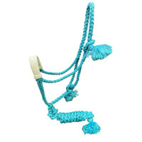 Harnais réglable en nylon tressé et cuir véritable, style western, avec boucle décorative et conchos, quincaillerie robuste, haute qualité
