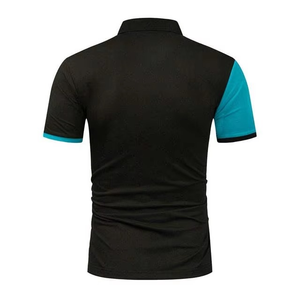 เสื้อโปโลแขนสั้นระบายอากาศได้ดีสำหรับผู้ชายเสื้อยืดคอปกผ้าฝ้ายสี - Product Image 3