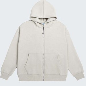 Sweat à capuche zippé en polaire de marque américaine 2025, couleur unie, faible MOQ, prix raisonnables, qualité 100%, disponible en différentes tailles et couleurs - Product Image 2