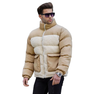 winter Warm Shiny Bubble men Coats Fashion Long Sleeve Puffer Jacket Winter Jacket - Product Image 6