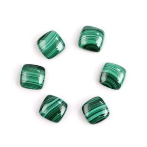 มาลาไคต์สีเขียวขัดเงาธรรมชาติ รูปทรงหมอนแบบแบน สำหรับทำเครื่องประดับ ขายส่ง ขนาดตามสั่ง - Product Image 5