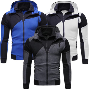 Cárdigan de color sólido con capucha para hombre, ropa de primavera y otoño con capucha, tendencia suelta, sudaderas con cremallera para jóvenes para hombre - Product Image 1