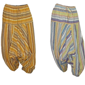 Monos de lana Blast Alladin unisex, pantalones cargo bohemios de cintura media con estilo, ajuste regular, Parte delantera plana para hombres y mujeres - Product Image 1