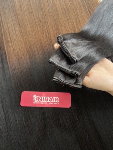 ออมเบรสีน้ำตาล2025รัสเซียบางใสมองไม่เห็นผมต่อผ้าผมมนุษย์สองชั้นผ้าอัจฉริยะมัดด้วยมือ - Product Image 2