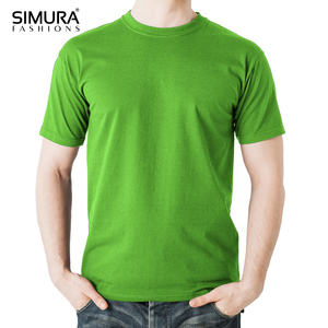 Camiseta de manga corta con cuello redondo para hombre, camisa con logotipo personalizado de talla grande, 100% algodón, orientada a la exportación - Product Image 4