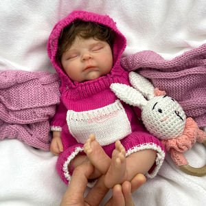 دمية أطفال صغيرة الحجم 30 سم مع شعر، دمية واقعية من السيليكون الكامل، لعبة ناعمة للأطفال حديثي الولادة - Product Image 2