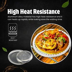 Venta directa de fábrica Bandeja de pizza antiadherente para horno Sartenes para hornear pizza perforadas redondas Utensilios para hornear pizza para el hogar Restaurante Cocina - Product Image 3