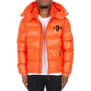 Top New SHINY PUFFER JACKET-Chaqueta acolchada púrpura para hombre Chaqueta de invierno hinchada con logotipo personalizado de ATLANTIC - Product Image 1