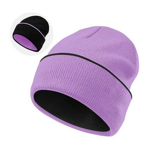 หมวกบีนนี่สำหรับผู้ชายหมวกผ้าถักแจ็คการ์ดสำหรับฤดูหนาวโลโก้ตามสั่ง - Product Image 6