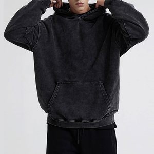 Sweat à capuche 100% coton de qualité supérieure pour hommes, vêtements d'hiver décontractés et décontractés avec coupe confortable et décontractée - Product Image 2