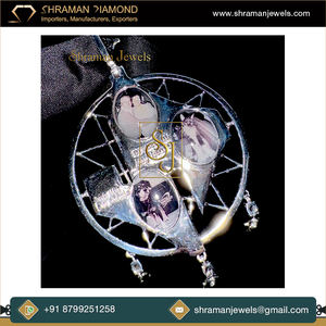 À la mode 925 en argent Sterling personnalisé Photo dos Moissanite diamant grand TL Logo bijoux fins pendentif pour cadeau d'anniversaire d'anniversaire - Product Image 4