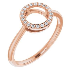 Stuller 14K Gold <b>Circle</b> Diamond <b>Ring</b> Model 651807:60002P Premium Jewelry - Product Image 1