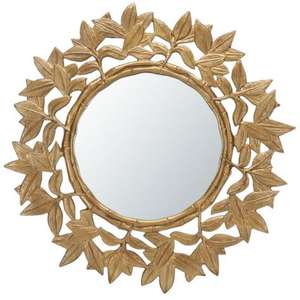 Elegant and Timeless Antique Brass <b>Mirror</b> Frame with Luxury Craftsmanship for <b>Vintage</b>-themed Living Room Decor - Product Image 4