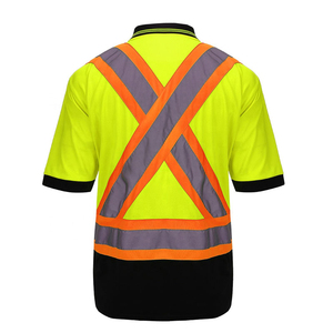 Chemises Polo de Sécurité Unisexe à Manches Courtes Haute Visibilité Jaune Réfléchissant en Polyester, Fourniture Directe Usine 2026, Service OEM - Product Image 2