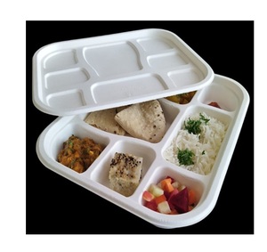 Plateau bento de luxe 100 % naturel en bagasse de canne à sucre, imperméable, écologique, biodégradable, compatible lave-vaisselle, récipient alimentaire jetable - Product Image 5