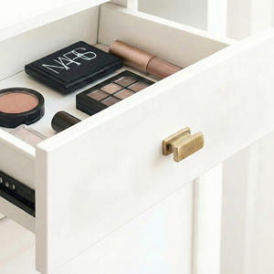 Poignée rectangulaire cachée contemporaine moderne en alliage de zinc pour armoires de cuisine commode tiroir salon - Product Image 5