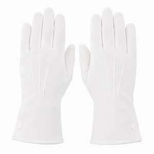 786Q.Com-CC-BTN Gants de cérémonie en coton blanc avec bouton au poignet et dos à 3 points, tailles homme et femme - Product Image 3