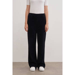 Pantalon décontracté noir taille haute coupe droite pour femme - Mélange respirant et infroissable - Product Image 3