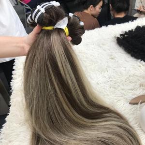 Extensiones de cabello humano de doble trama, máquina de pelo Remy vietnamita con cutícula alineada, nuevo diseño, fábrica al por mayor, 2023 - Product Image 5