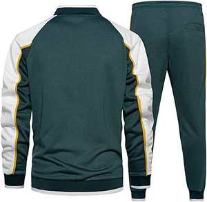 Casual <b>Men's</b> Winter Solid Color Tracksuit Regular Fit Breathable 100% Polyester Sportswear Training Wear - Product Image 2