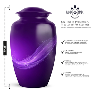 Excellent Quality Funeral Cremation Urns Handmade Metal <b>Memorial</b> Urns for Beautiful Texture Adult Human Urns - Product Image 3