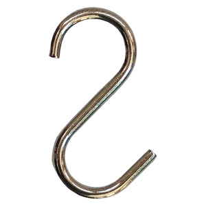 Ganci a S per ringhiera, finitura nichel satinato - Product Image 1