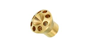 Distribuidor de Refrigeración de Latón de Alta Presión, Entrada 1/2, Salida 1/4, con 2 Orificios, Fundido y Pulido - Product Image 2