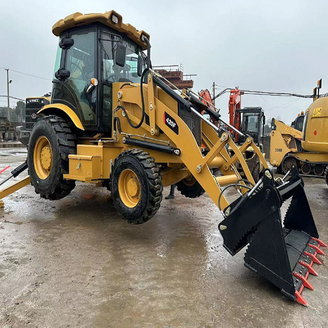 Caterpillar 420F Backhoe Loader Used 4x4 Original Cat 420 420f2 420E Second Hand Retro Excavator Buy Now for Sale