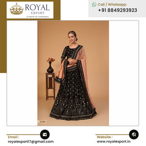 ชุดผ้า Georgette lehenga choli สวยงามงานแต่งงานหรูหราคุณภาพระดับพรีเมี่ยมดีไซน์ที่ไม่เหมือนใคร - Product Image 3