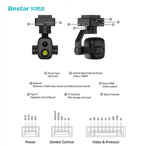 ZT6ออพติคอลพ็อดเซ็นเซอร์คู่ขนาดเล็ก4K, 6X 8MP ซูมดิจิตอล gimbal กล้อง640x512ความแม่นยำสูง PTZ H.265 <span class=keywords><strong>microSD</strong></span> - Product Image 5