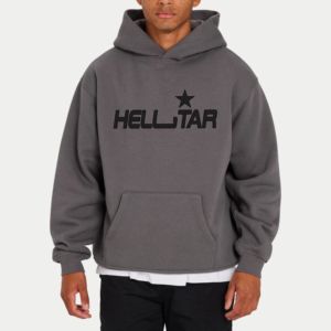 Sudadera con Capucha Helltar de Alta Calidad para Hombre, Sudadera Holgada con Capucha, Logotipo Personalizado, Estrella, Sudadera Pesada de Algodón Personalizada para Hombre - Product Image 2