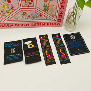Etiquetas de seda de la empresa más vendida para ropa, etiquetas personalizadas blancas para logotipo de marca, etiqueta tejida para ropa de marca de buena calidad - Product Image 5
