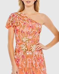 Robe de soirée élégante en forme de trompette/sirène avec des paillettes perlées, sans manches, col en V, broderie en tulle, longue robe de mariée glamour - Product Image 5