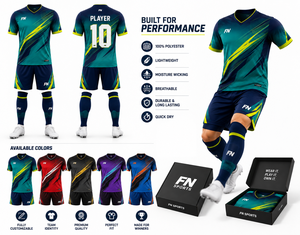 Wholesale Men's <b>Soccer</b> Jersey Set Custom Logo Heat-Transfer Printed Solid 100% Polyester Quick Dry Moisture Wicking Short Sleeve - Product Image 6