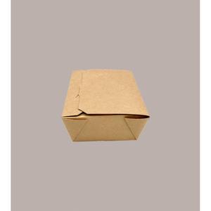 60 Medium Brown <b>Disposable</b> <b>Lunch</b> <b>Boxes</b> 175x140H65mm Fast Food Friendly Paper Container for Takeout - Product Image 6