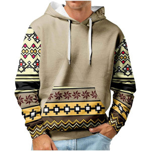 เสื้อฮู้ดดี้ผู้ชายผ้าฝ้าย 100% พิมพ์ลายดิจิทัลเต็มตัว ระเหิดสีแบบ Sublimation เป็นมิตรกับสิ่งแวดล้อม ระบายอากาศได้ดี ผลิตตามสั่ง สำหรับฤดูหนาว ให้ความอบอุ่น - Product Image 4
