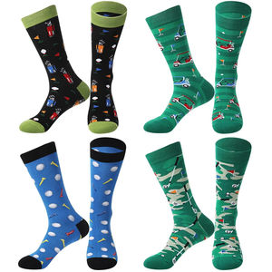 Chaussettes de golf vertes personnalisées avec logo VN Factory, en spandex/coton, design jacquard, séchage rapide, respirantes, antibactériennes, pour hommes - Product Image 5