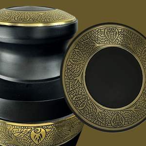 Urne de crémation humaine personnalisée pour adultes avec nom gravé personnalisé Date Navire pour les cendres et les séries Elite Lover Noir Taille personnalisée - Product Image 5