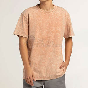 เสื้อยืดลายกรดซักเสื้อยืดซักได้แขนสั้นแนววินเทจแบบผ่อนคลายตัวหนัก - Product Image 3