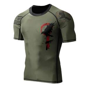 Rashguard d'arts martiaux personnalisé Haut de compression à haute élasticité T-shirt de performance à séchage rapide pour entraînement intensif - Product Image 6