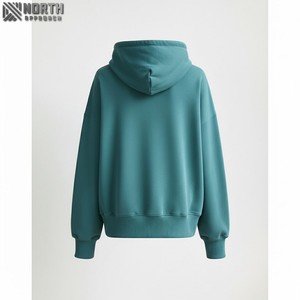 Sudadera con capucha de manga larga personalizada de primavera para mujer, sudaderas con capucha de alta calidad con logotipo, Sudadera con capucha de 450 GSM para mujer - Product Image 2